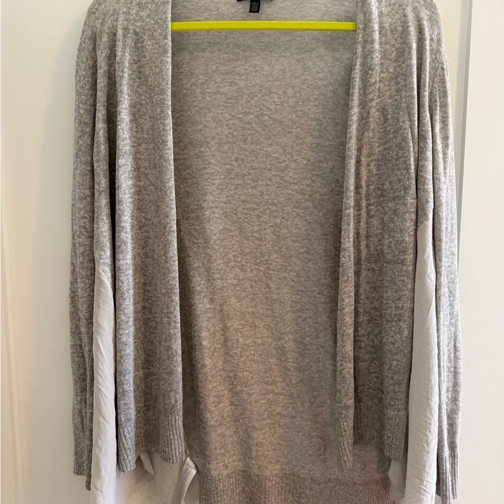 Eileen Fisher Open-Front side silk panel Women's Sweater